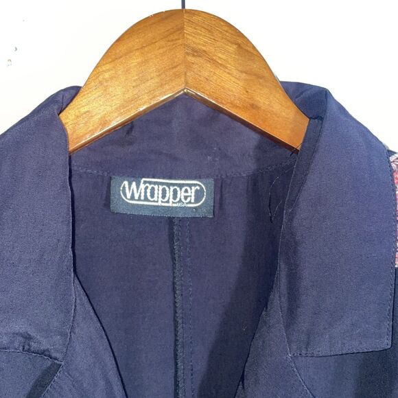 Vintage Wrapper USA Pink Sequin Shoulder Floral Sleeve Blazer Black Sheer 80s - Picture 4 of 10